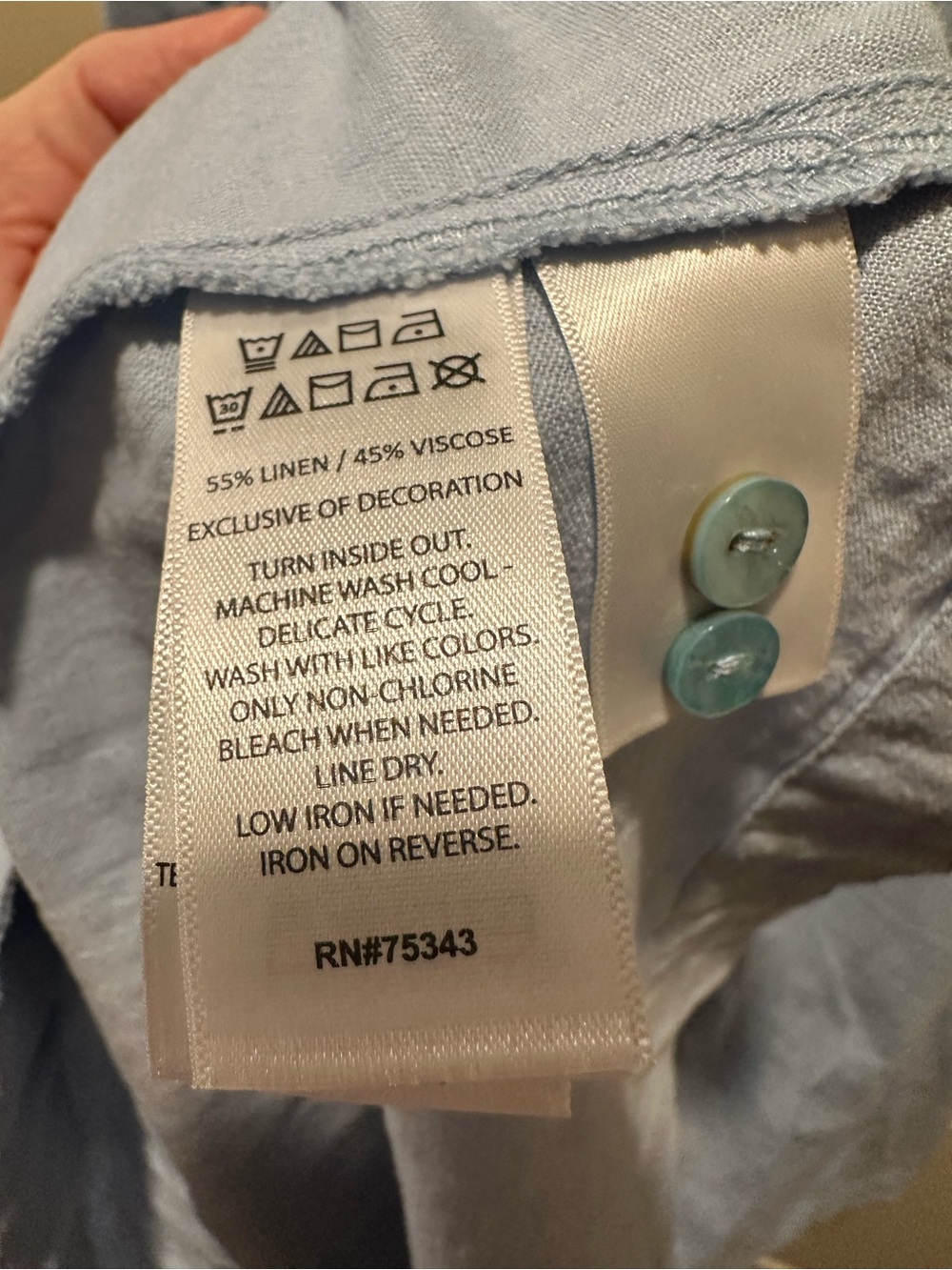 Calypso St. Barth Light Blue Linen Button-Front Maxi Coverup Dress NWOT Size XS - Picture 9 of 9